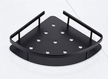 GJJSZ Scaffali triangolari a Due Piani con cestello Nero,Materiale in Acciaio Inossidabile,mensole da Bagno,mensola da Bagno 21,5 * 36 cm a Parete