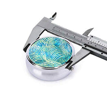 Batik Palms - Contenitore rotondo per pillole con 3 scomparti, in metallo, per medicinali e vitamine, per viaggi all'aperto