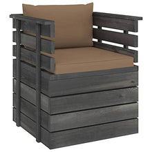 FAMIROSA Set Divani da Giardino su Pallet 7 pz con Cuscini Massello Pino-1919