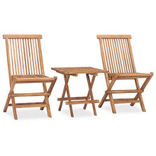 vidaXL Set da Pranzo da Giardino Pieghevole 3 pz in Massello di Teak