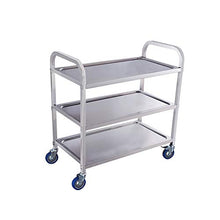 Carrello di Servizio per la Fornitura/Carrello con Ruote in Acciaio Inossidabile a 3 Strati, Silenzioso e indossabile, Rimovibile, Adatto per la ristorazione in Hotel/Attrezzature mediche/Carr