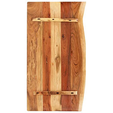 vidaXL Legno Massello di Acacia Piano per Lavabo Bagno Ripiano per Lavello Rustico Mensola per Lavandino Accessori per Bagno 100x55x2,5 cm