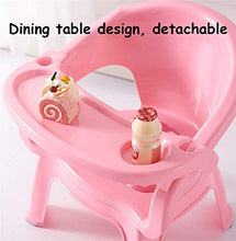 Mobili per la casa e Giardino Sgabello per Schienale per Bambini | Seggiolone in plastica con Tavolo da Pranzo Staccabile | Sgabello per Bagno | Sedia da Bagno, Resistente Max.50kg Ottomani da cuci
