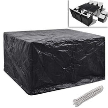 Lechnical Pratico Set di 2 Fodere per mobili da Giardino, Fodera per mobili da Giardino in polietilene Nero, Set 2 Pezzi 172 x 113 x 73 cm (Lunghezza x Larghezza x Altezza) -con 8 Fori