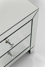 Kare Luxury Comò con 2 Cassetti, Bianco (Argento), 50 x 49 x 41 cm