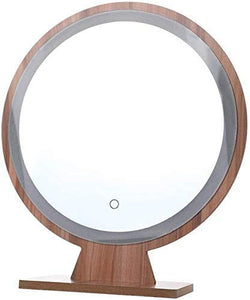 Ppecchio Trucco Specchi da TavoloSpecchio in Legno per Camera da Letto Fill Light Toeletta Specchio Argento Specchio per Trucco a LED da tavoloZHENG