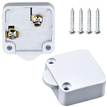 2 Pezzi Interruttore Armadietto Interruttore di contatto porta Interruttori 2A 250V Interruttore Armadio Bianco Interruttore Porta per Armadietti
