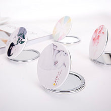 Fablcrew Specchio Portatile di Trucco Specchio Design Carino, Motivo a Foglie Colorate Size 7cm * 7cm