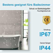 Heilmetz Specchio da bagno a LED con illuminazione, luce bianca fredda, specchio da parete, 60x80 cm, con toccare interruttore