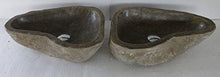 Doppio lavabo da tavolo in pietra naturale 45/50 cm, Duo. Scelta su foto inviate al vostro ordine con le dimensioni.