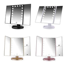 Specchio per Il Trucco Trucco Trucco Specchi A LED con Luce 22 LED Pieghevole LED 2x3x10x Ingrandimento Luce Retroilluminato Specchi for Professionale