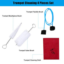 Kit di Pulizia Tromba, Spazzola Pulizia per Bocchino Valvola Panno di Pulizia Set di Strumenti di Pulizia Accessori per Strumenti di Manutenzione Tromba
