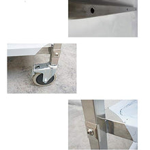 Quattro Ruote Portatile Strumento di archiviazione Carrello Carrello da Cucina in Acciaio Inox for Auto da Pranzo Mobile for Auto conveniente Hotel Argento 75X40X83.5 Utility Cart