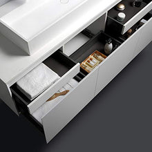 Mobile da bagno Luna 1600 bianco opaco con piano di appoggio in solid surface - lavabo e specchio opzionali, Specchio:Senza specchio, Lavabi:TWG07 (120 cm)