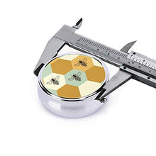 Scatola rotonda per medicina portatile, mini pillole in metallo, dispenser per pillole, borsa da tasca, regalo da viaggio, alveare