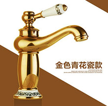 Lavabo da appoggio in ottone americano in porcellana retrò blu e bianco porcellana americana