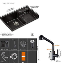 YUESFZ Lavabi Tavolo di Lavaggio della Cucina E della Frutta della Cucina Domestica del Salone Lavabo in Bagno, Bagno, WC Lavabo in Polvere (Color : Black, Size : 80 * 46cm)