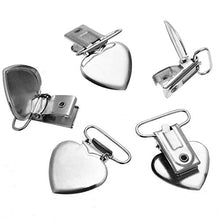 N\C 10 Peach Heart Bretelle Bretelle Metallo Ciuccio Clip Holder Strap Brace Morsetti per Diy Panno Accessori