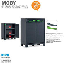 Keter Armadio Basso Moby Formato Xl, Armadio Impermeabile, Antracite