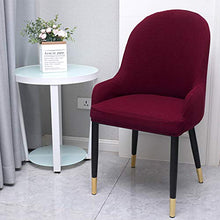 GETMOREBEAUTY Fodera per Sedia da Cucina con Schienale Curvo Moderno Mid-Century Bracciolo Girevole Fodere per sgabelli da Bar Protezione per Sedia con Schienale ad Ala (Wine)