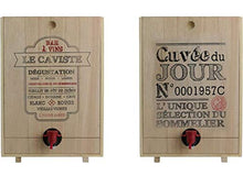 Totally Addict KV7233 - Dispenser per bevande con rubinetto, cantina e coprivaso da vino, in legno beige, altezza 31,5 x 16 x 22 cm
