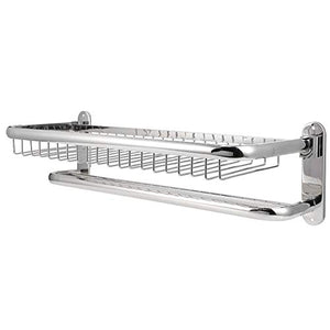 Mensola del bagno Portasciugamani in acciaio inossidabile, Portasciugamani per doccia per bagno Portasciugamani per doccia Portaoggetti WC WC, 59 x 24 x 15 cm