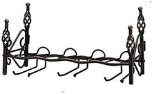 RINGLICHT F Ferro Battuto Wine Rack, Calici Cremagliera del Supporto, Retro Vino Scaffale, Muro Pendenti Montata Vino Spumante Vetro Calici, Decorazione Domestica Luogo 4 Bottiglie 6 Tazze