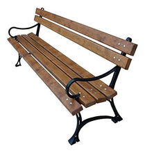 GardeTech Panca da Giardino con Schienale | 180 cm di Lunghezza | Realizzato in Legno massello e ghisa massello Laccato | Ontano | König