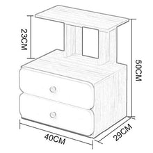 Comodino 2 strati Desktop Storage 2-cassetti Semplice Ed Economico Camera Da Letto Creativo Armadio 40X29X50CM FANJIANI