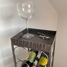 DESIGN PORTA BOTTIGLIE DI VINO "PROVENCE" | grigiore, metallo, 78 cm | per 12 bottiglie