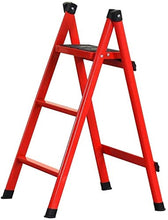 File cabinets Sedie Pieghevoli Indoor Attico Stepladders, su Due Lati di Sicurezza Stepladders Scala di risalita Frutteto/Giardino/Farm Ladder Step Sgabello (Color : Red, Size : 41 * 57 * 84CM)