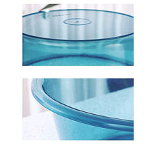 ZWMG Lavabo Addensato Lavabo Trasparente Il panoramica in plastica può Essere utilizzato per Lavare i Piedi e Le Verdure, Adatto per dormitorio (3 Pezzi) (Color : Blue)
