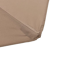 casa.pro] Ombrellone a semicerchio (Ø300cm) (Beige) Ombrellone con manovella/Ombrellone da Mercato/Ombrellone da Giardino/Semicerchio