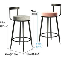 Sedia con Struttura in Metallo con Cuscino Imbottito Sgabello da Bar Moderno per Colazione Bancone da Cucina Sedia da Bar per Pub Caffetteria Colazione da Ufficio Lounge e casa Carico Massimo 200 kg