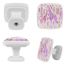 Giraffa rosa 4 PCS Pomelli per Porta, Pomolo per Mobile, Pomelli per Mobili con Viti, Maniglia per Armadietto, Pomelli per Porta, Pomelli per Cassetti per Porta, Armadio, Cassetto e Credenza