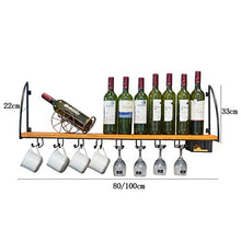 PLDDY mensola portabottiglie fissata al Muro, portabottiglie in Legno portabottiglie con portabottiglie in Vetro da Vino, mensole galleggianti per Soggiorno Bar ristoranti