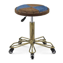 BDLYZ Yxsd Sgabelli di Barra Ascensore Rotante Sgabello Retro Ferro battuto Colazione Trucco Hair Salon Alto Sgabello con puleggia (Color : C)