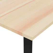 Montloxs Pratica Panca in Legno massello di Pino in Stile Industriale, Panca da Interno in Stile retrò 115x40x45 cm Modello 2 Piedini in Acciaio Verniciato a Polvere