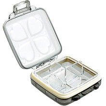 BGSFF Scomparti Portapillole 4 Griglie Trasparenti e visibili settimanali Portapillole di Grande capacità Grigio