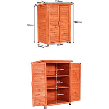 BESTSOON Armadietto da Esterno per Mobili da Giardino Attrezzo Esterno Governo di Legno Impermeabile Locker Balcone Toolbox Garden Storage Box Patio Governo di immagazzinaggio