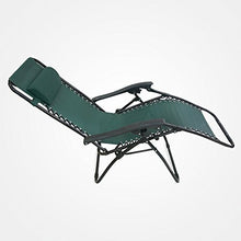Domaier - Sdraio per Giardino, Sedia Pieghevole A gravità Zero, 165 x 112 x 65 cm, Verde, con Cuscino, Textilene, Pacco da 2, Carico Massimo: 100 kg, Dimensioni Non Piegato: 165 x 112 x 65 cm