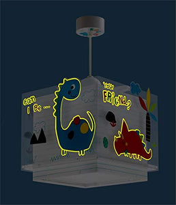 Dalber Dinosauri Lampada da soffitto E27, 60 W, Multicolore, 210 x 240 x 240