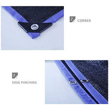 XIAOXIAO Rete ombreggiata Rete Ombreggiante Nera 6 Punti Abbellimento Marginale Protezione Solare Isolamento Zona Ombreggiata for Il Cortile Auto Pianta Giardino (Size : 3x5m)