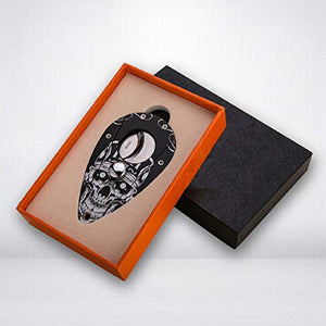 Tagliasigari - Sigari Cutter Tagliasigari Acciaio Inossidabile Inciso Taglio Doppio Lama Sigaro Ghigliottina, Pocket Sigaro Strumento Adatto alla Maggior Dimensione di Sigari, Confezione Regalo,Blu