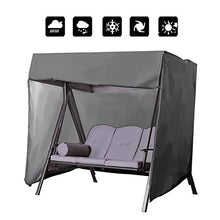 Fablcrew - Copertura per dondolo da giardino a 3 posti 210D Oxford impermeabile, telo per dondolo anti-polvere, anti-UV, copertura di protezione per altalena per esterni