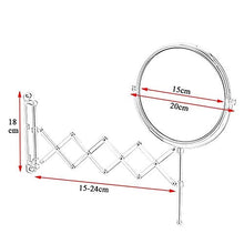 CENPEN Specchio da parete per trucco da 20,3 cm, specchio da trucco a doppia faccia pieghevole Vanity Mirror retrattile (colore : argento, dimensioni: 20,3 cm)