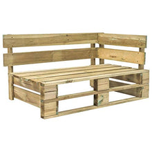 Tidyard Divano in Pallet da Esterno a 2 Posti, con 2 Cuscini Rimovibili, 110 x 66 x 65 cm, Certificato FSC, Grigio