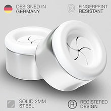 Set di 4 portasciugamani di alta qualità, per bagno, cucina e casa, in acciaio inox, porta strofinacci, ganci per asciugamani, rotondi, cromati, autoadesivi senza forature (bianco)