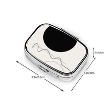Scatola quadrata per pillole medicinali Caso Astratto Moda Pillola Organizzatore Viaggio Pill Case Dispenser per Vitamine Integratori