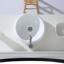 ERIDANUS Serie Luciano -02, Lavabo di Ceramica Bianco Lusso Lavandino Lavello Lavamano Lavabo da Appoggio Tondo Ovale Bacinella Lavandino Lavello per Bagno Casa Bidet Lavabo